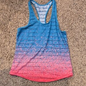 ZYIA Blue-to-Pink Ombre Racerback Tank